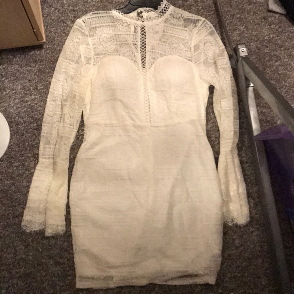 Lace White FashionNova Dress